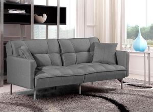 Elior Sofa pikowana rozkładana Barton - popiel 1