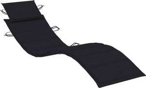 Elior Czarny bujany leżak ogrodowy z litego drewna - Afis 3X 3