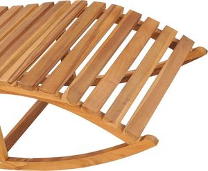 Elior Czarny bujany leżak ogrodowy z litego drewna - Afis 3X 5