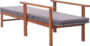 Elior Drewniany leżak szary - Granti 2X 5