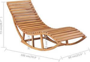 Elior Bujany leżak ogrodowy z litego drewna taupe - Afis 3X 6