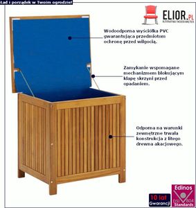 Skrzynia ogrodowa Elior Drewniana skrzynia ogrodowa - Olbia 2X 2