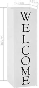 Elior Biały designerski stojak na parasole z napisem - Bones 2S 5