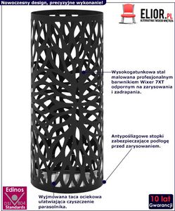 Elior Czarny ażurowy stojak na parasole - Kaspo 2