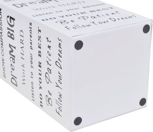 Elior Biały prostukątny stojak na parasole z napisami - Bones 3S 3