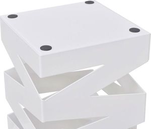 Elior Biały modernistyczny metalowy parasolnik - Nauro 3S 3