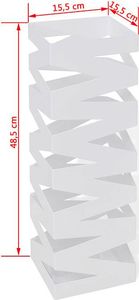 Elior Biały modernistyczny metalowy parasolnik - Nauro 3S 4