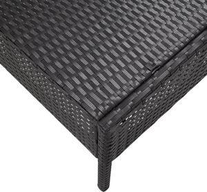 Elior Zestaw czarnych mebli ogrodowych - Shannon 4X 12