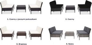 Elior Zestaw czarnych mebli ogrodowych - Shannon 4X 14