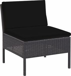 Elior Zestaw czarnych mebli ogrodowych - Shannon 4X 4