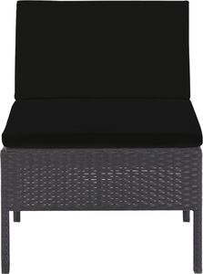 Elior Zestaw czarnych mebli ogrodowych - Shannon 4X 5