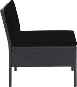 Elior Zestaw czarnych mebli ogrodowych - Shannon 4X 6
