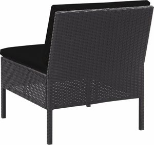 Elior Zestaw czarnych mebli ogrodowych - Shannon 4X 7