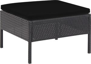 Elior Zestaw czarnych mebli ogrodowych - Shannon 4X 9