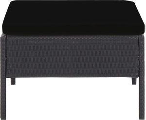 Elior Zestaw czarnych mebli ogrodowych - Shannon 4X 10