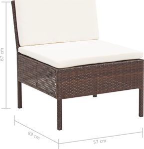 Elior Zestaw brązowych mebli ogrodowych - Shannon 2X 12