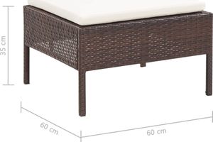 Elior Zestaw brązowych mebli ogrodowych - Shannon 2X 13