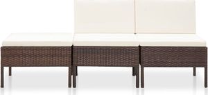Elior Zestaw brązowych mebli ogrodowych - Shannon 2X 3