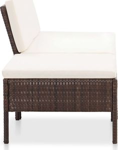 Elior Zestaw brązowych mebli ogrodowych - Shannon 2X 4