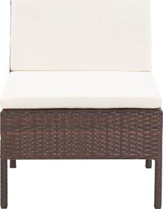 Elior Zestaw brązowych mebli ogrodowych - Shannon 2X 6