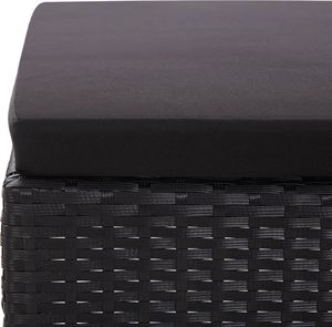 Elior Zestaw czarnych mebli ogrodowych - Shannon 2X 12