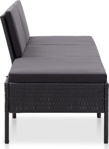 Elior Zestaw czarnych mebli ogrodowych - Shannon 2X 4