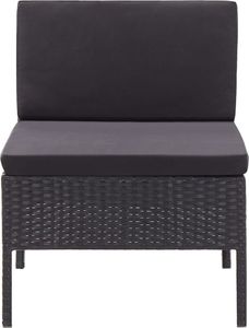 Elior Zestaw czarnych mebli ogrodowych - Shannon 2X 6