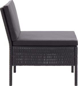 Elior Zestaw czarnych mebli ogrodowych - Shannon 2X 7