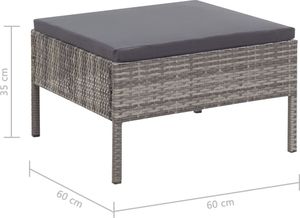 Elior Zestaw szarych mebli ogrodowych - Shannon 2X 11