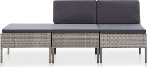 Elior Zestaw szarych mebli ogrodowych - Shannon 2X 3