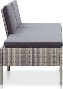 Elior Zestaw szarych mebli ogrodowych - Shannon 2X 4