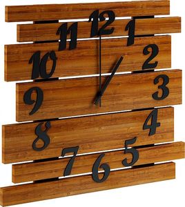 Elior Drewniany zegar ścienny w kolorze orzecha - Samar 1