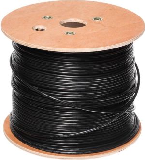 NetRack kabel instalacyjny skrętka, kat 5e FTP, drut,CU, 305m czarny, ZEWNĘTRZNY (250-07) 2