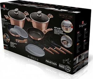 Berlinger Haus Zestaw Garnków Granitowych Berlinger Haus Bh-7058 Rose Gold 13 Elem.! 9