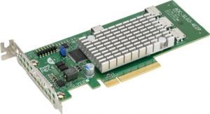 Kontroler SuperMicro PCIe 3.0 x8 - 4x OCuLink SFF-8611 (AOC-SLG3-4E2P-O) 1