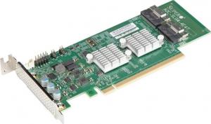 Kontroler SuperMicro PCIe 4.0 x16 - 2x Slim-SAS (AOC-SLG4-4E4T-O) 1