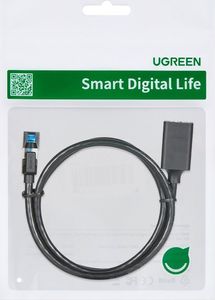 Ugreen Kabel sieciowy UGREEN NW192 przedłużacz Ethernet RJ45, Cat. 8, S/FTP, 2m (czarny) 5