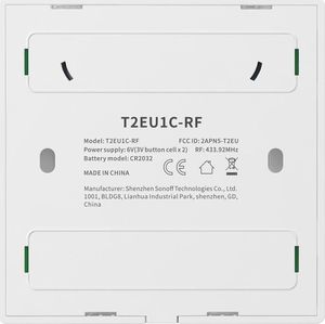 Sonoff Bezprzewodowy włącznik światła Sonoff 433MHz T2EU2C-RF (2-kanałowy) 2