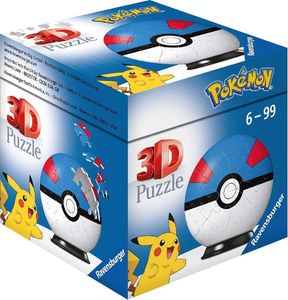 Ravensburger Puzzle 54 elemnty 3D Kula, Pokemon niebieska 3