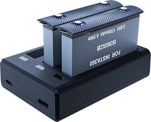 Telesin Ładowarka trójkanałowa Telesin dla Insta360 One X2 + 2 baterie (IS-BCG-004) 3