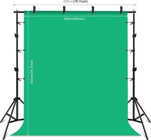 Puluz Zestaw/Statyw do mocowania tła fotograficznego 2x2m + tła fotograficzne 3 szt PKT5204 2