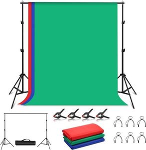 Puluz Zestaw/Statyw do mocowania tła fotograficznego 2x2m + tła fotograficzne 3 szt PKT5204 3