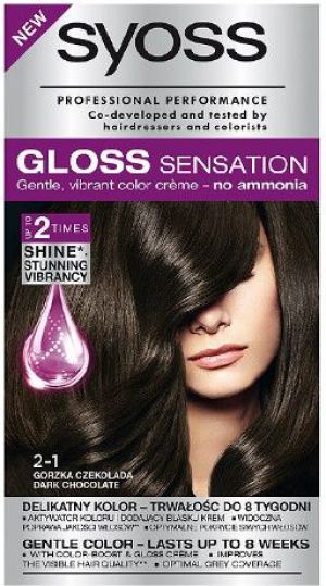 Syoss Gloss Sensation Farba do włosów 2-1 Gorzka Czekolada 1