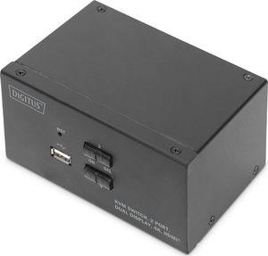 Przełącznik Digitus Przełšcznik KVM 2 portowy HDMI, Dual Display, 4K 30Hz (DS-12860) - NUASSKV2P000002 1
