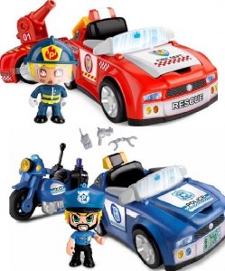 Epee PinyPon Action Pojazd Straż pożarna/Policja z figurką 7 cm i akcesoriami mix 1