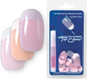 Top Choice Sztuczne paznokcie French Manicure róż 7859R 1