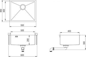 Zlewozmywak Aquasanita Aquasanita Dera Der100L-C Copper 2