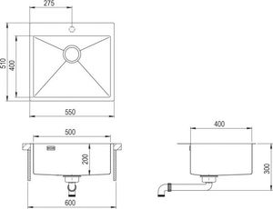 Zlewozmywak Aquasanita Aquasanita Aira AIR100N-G Gold 2