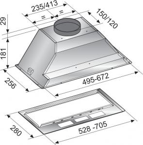 Okap SeeNERGY Incasso Base 70 3