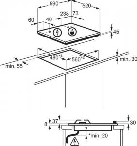 Płyta grzewcza AEG HKB64450NB 5